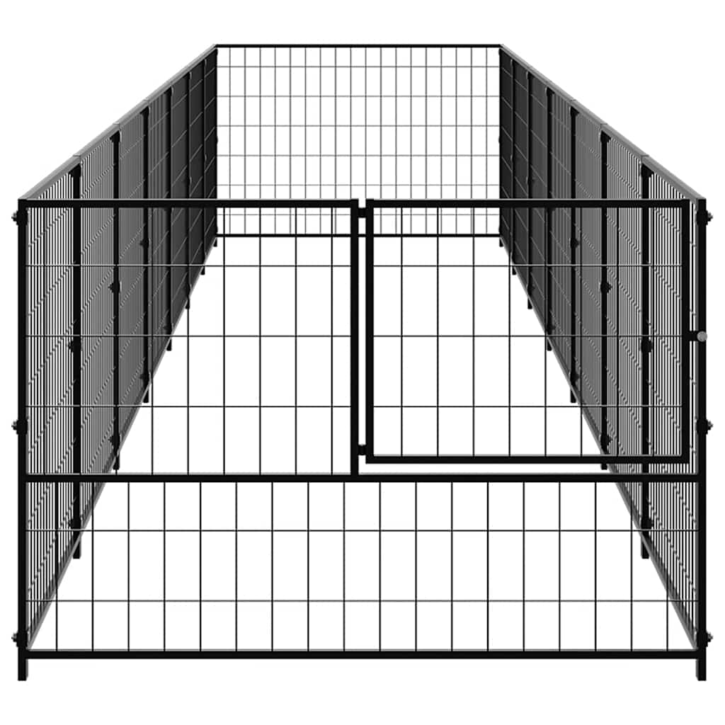 Perrera Acero 7 M² Negra_3