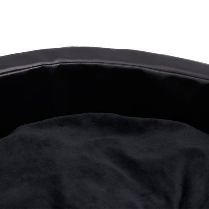 Vidaxl Cama Para Perros Felpa Y Cuero Sintético Negro 99x89x21 Cm_5
