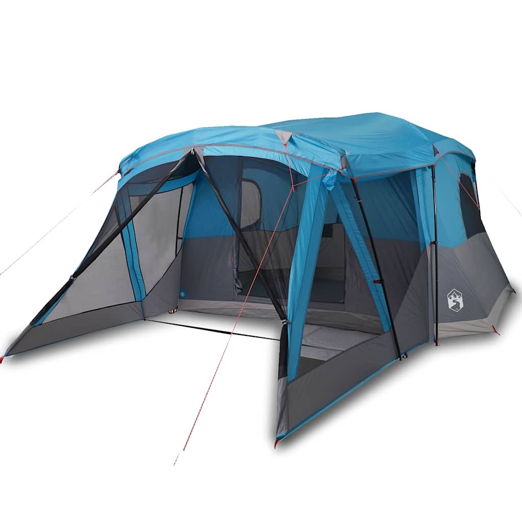 Tienda De Campaña Con Porche 4 Personas Impermeable Azul_0