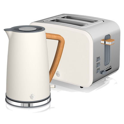 Swan Nordic Set Desayuno, Hervidor Agua 1,7 L, Tostadora Ranura Ancha 2 Rebanadas, Diseño, Stp2090whtneu, Blanco 2200w_0