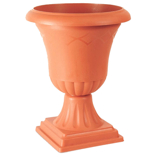 Maceta Ornamental Con Pie Atena 22l., Dimensiones (mm) 474x474x612, Color Terracota