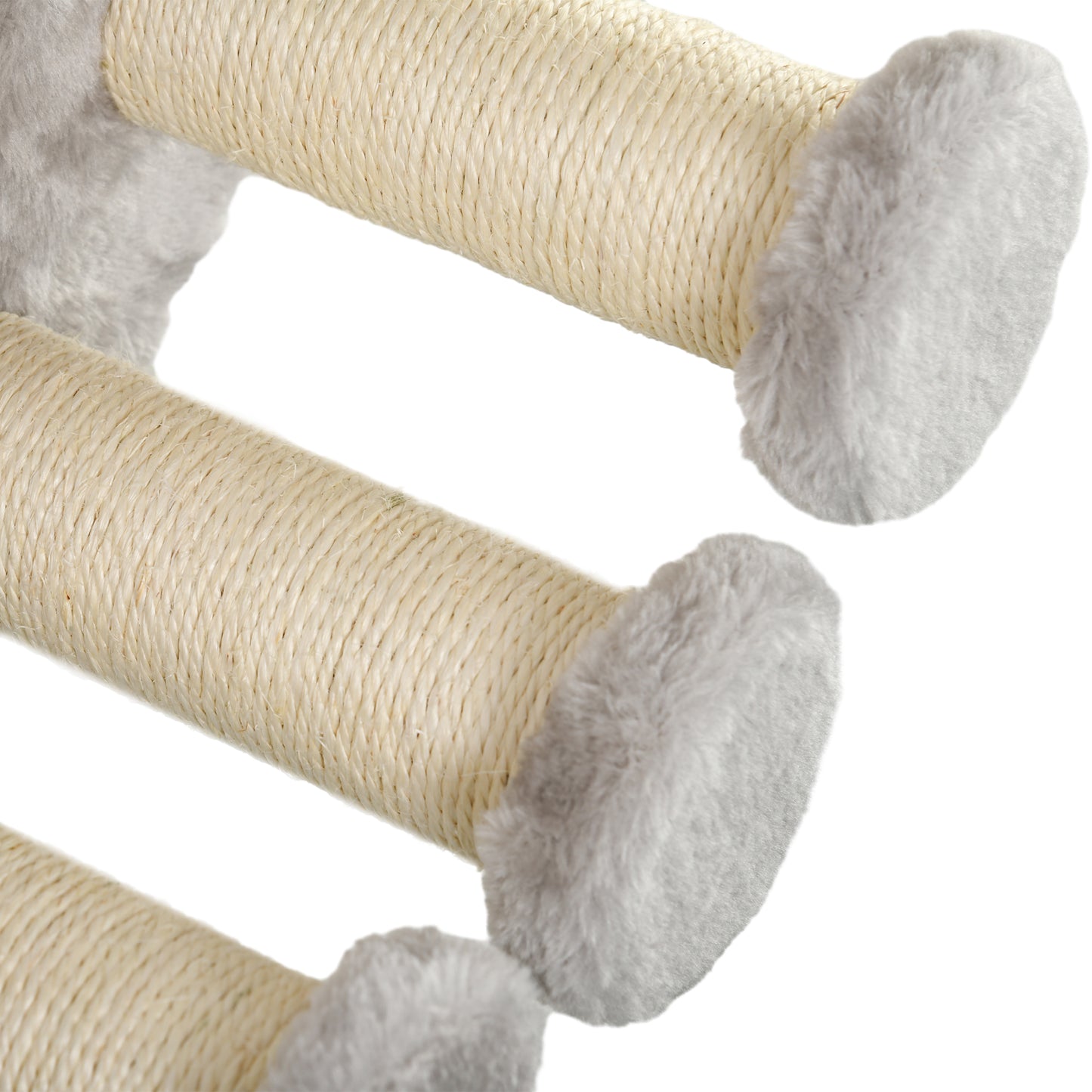 Pawhut Juego De Estanterías Para Gatos De 4 Piezas Con Hamaca Gris_4