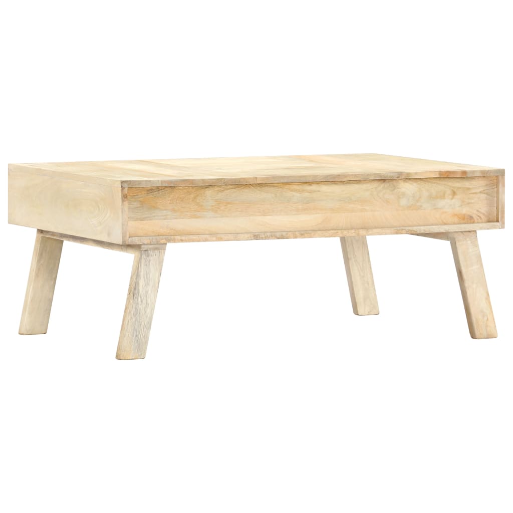 Mesa De Centro De Madera Maciza De Mango 100x60x40 Cm_2