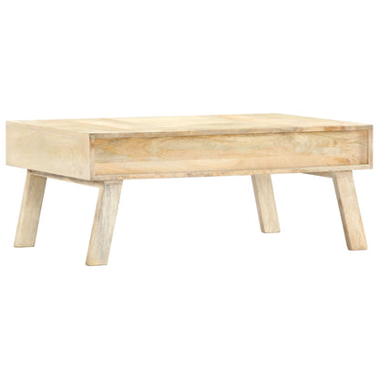 Mesa De Centro De Madera Maciza De Mango 100x60x40 Cm_2