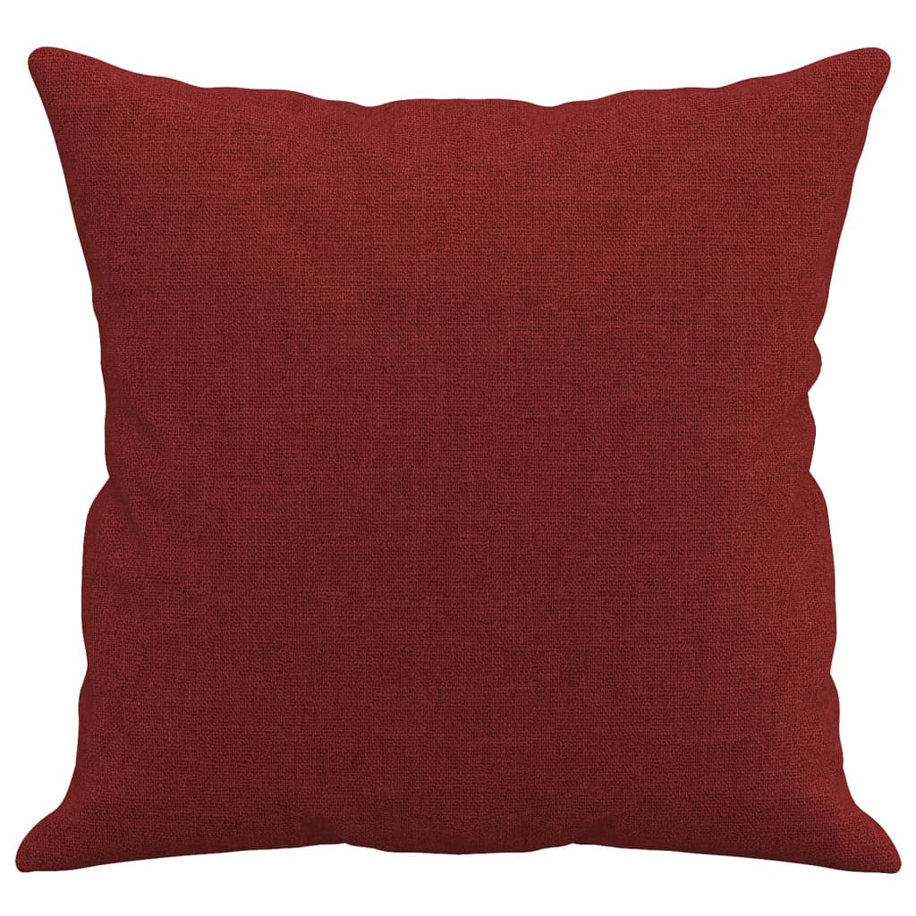 Vidaxl Cojines Decorativos 2 Uds Tela Rojo Tinto 40x40 Cm_3
