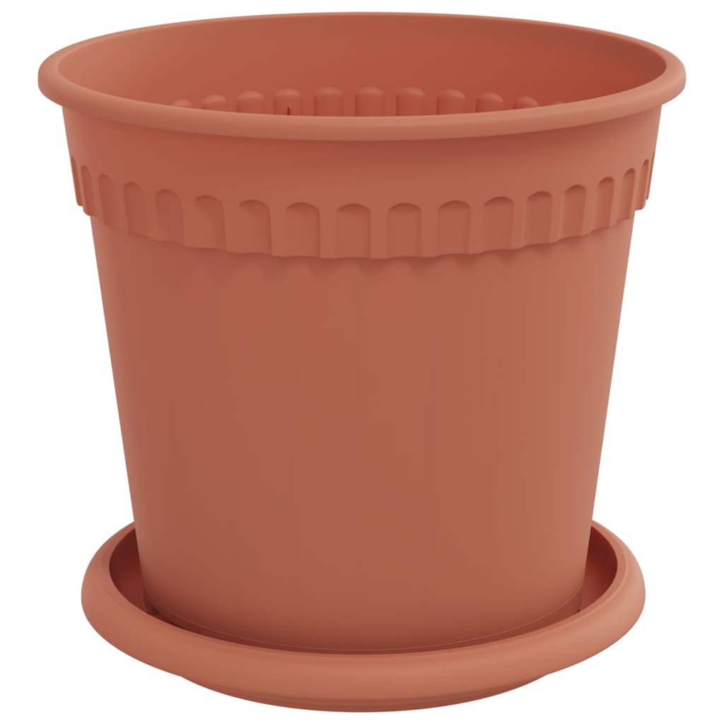Macetas 6 Pcs Rojo Ladrillo Ø 17 X 14 Cm Plástico_4