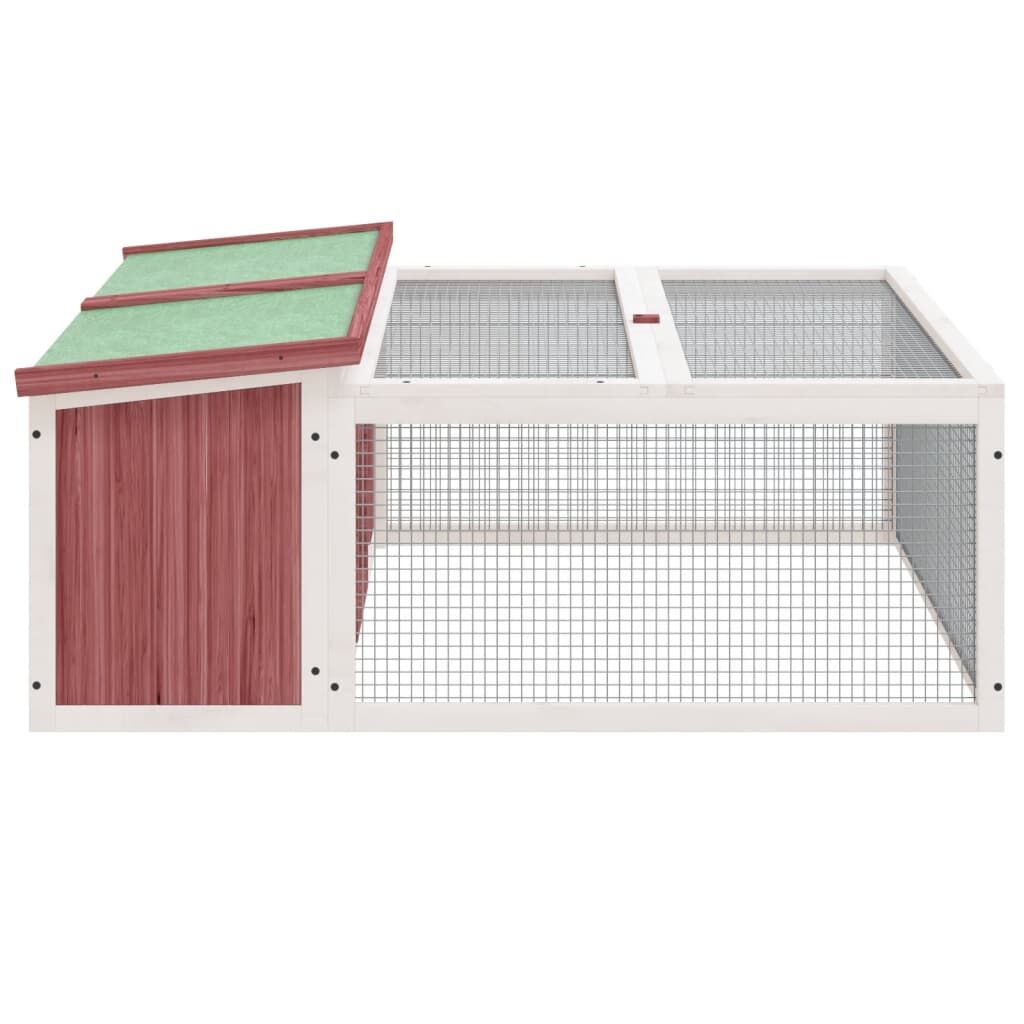 Vidaxl Conejera De Madera Maciza De Pino Moca 117,5x97x47,5 Cm_4