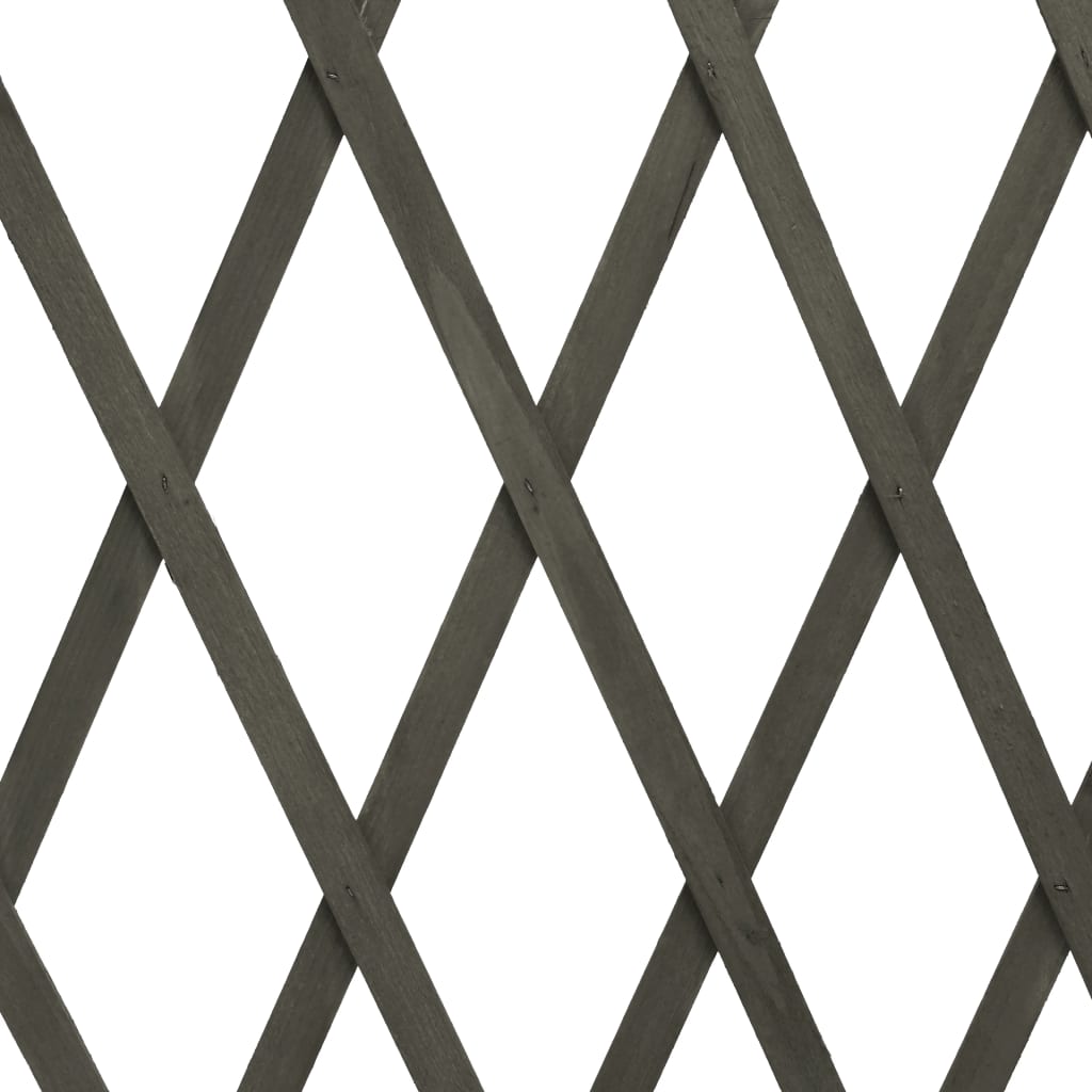 Valla De Jardín Enrejada Madera Maciza De Abeto Gris 180x100 Cm / Vetonek_2