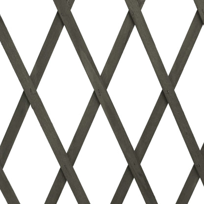 Valla De Jardín Enrejada Madera Maciza De Abeto Gris 180x100 Cm / Vetonek_2
