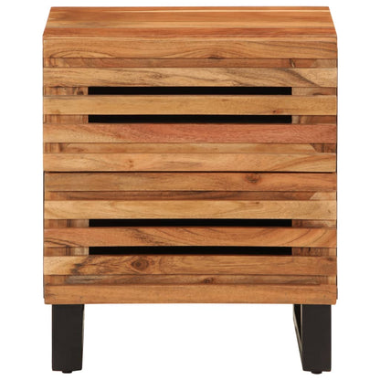 Mesitas De Noche 2 Uds Madera Maciza De Acacia 40x34x46 Cm_2