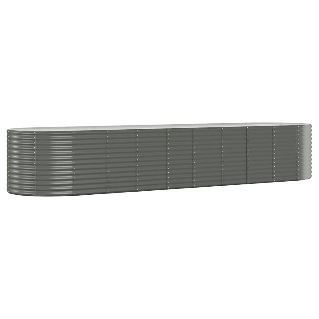Jardinera Arriate Acero Galvanizado Gris 396x100x68 Cm_0