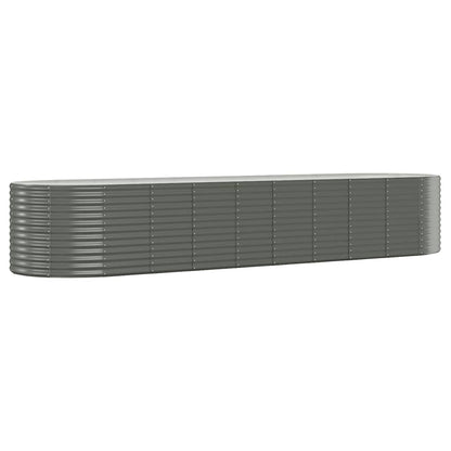Jardinera Arriate Acero Galvanizado Gris 396x100x68 Cm_0