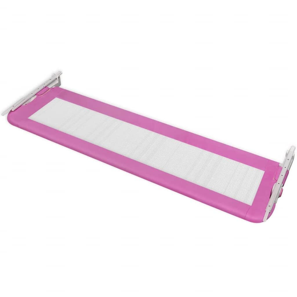 Vidaxl Barandilla De Seguridad Cama De Niño 2 Uds Rosa 150x42 Cm_4