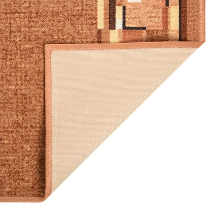 Vidaxl Alfombra De Pasillo Antideslizante Marrón 67x250 Cm_4