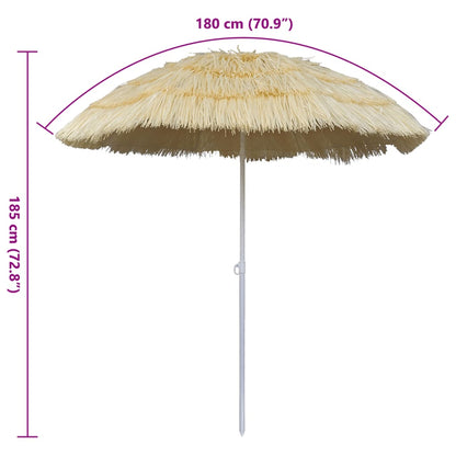 Vidaxl Tilt Sombrilla De Playa Estilo Hawaii_2