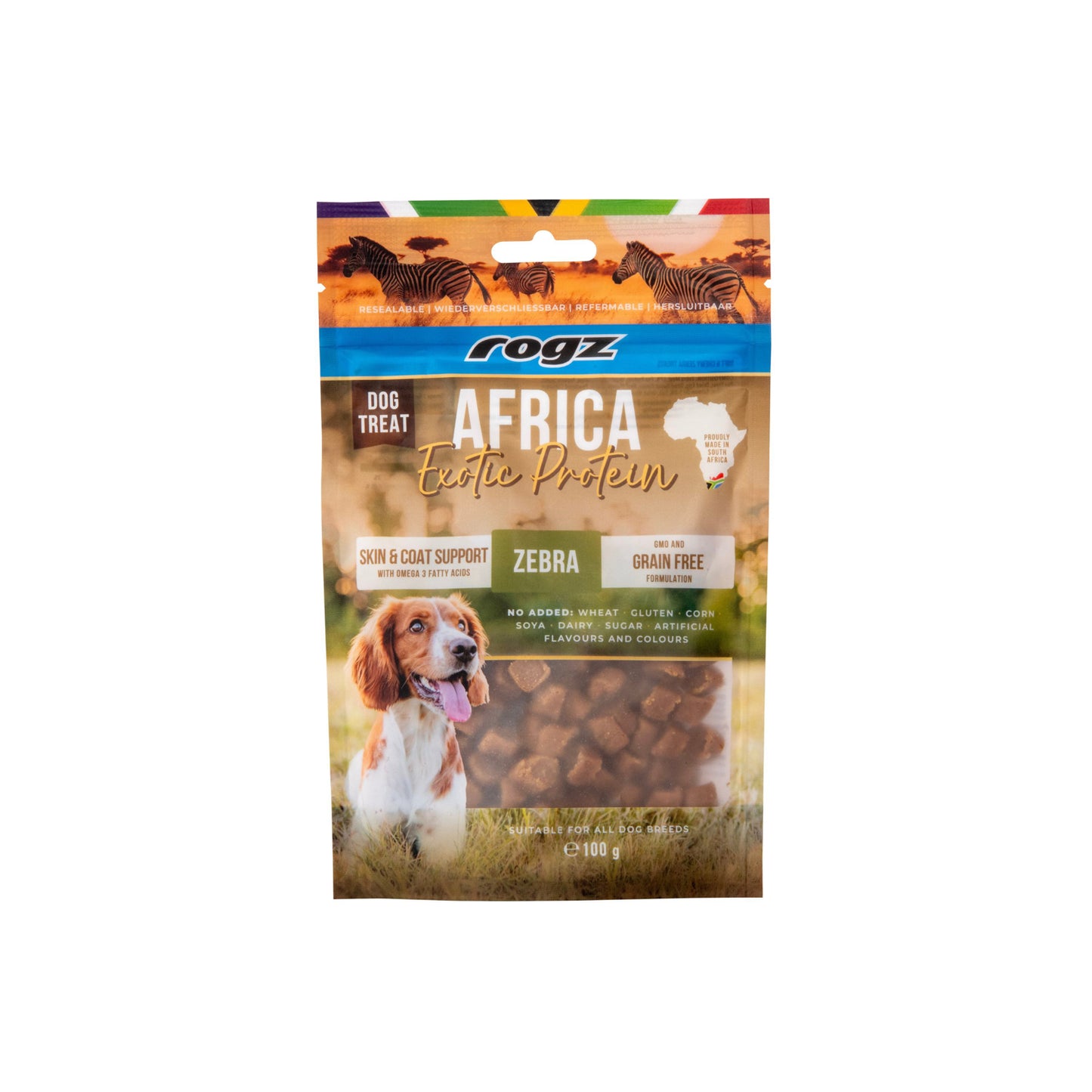 Rogz Snack Piel Y Pelo Para Perros De Cebra 6x100g Con Omega 3 Y 6_4