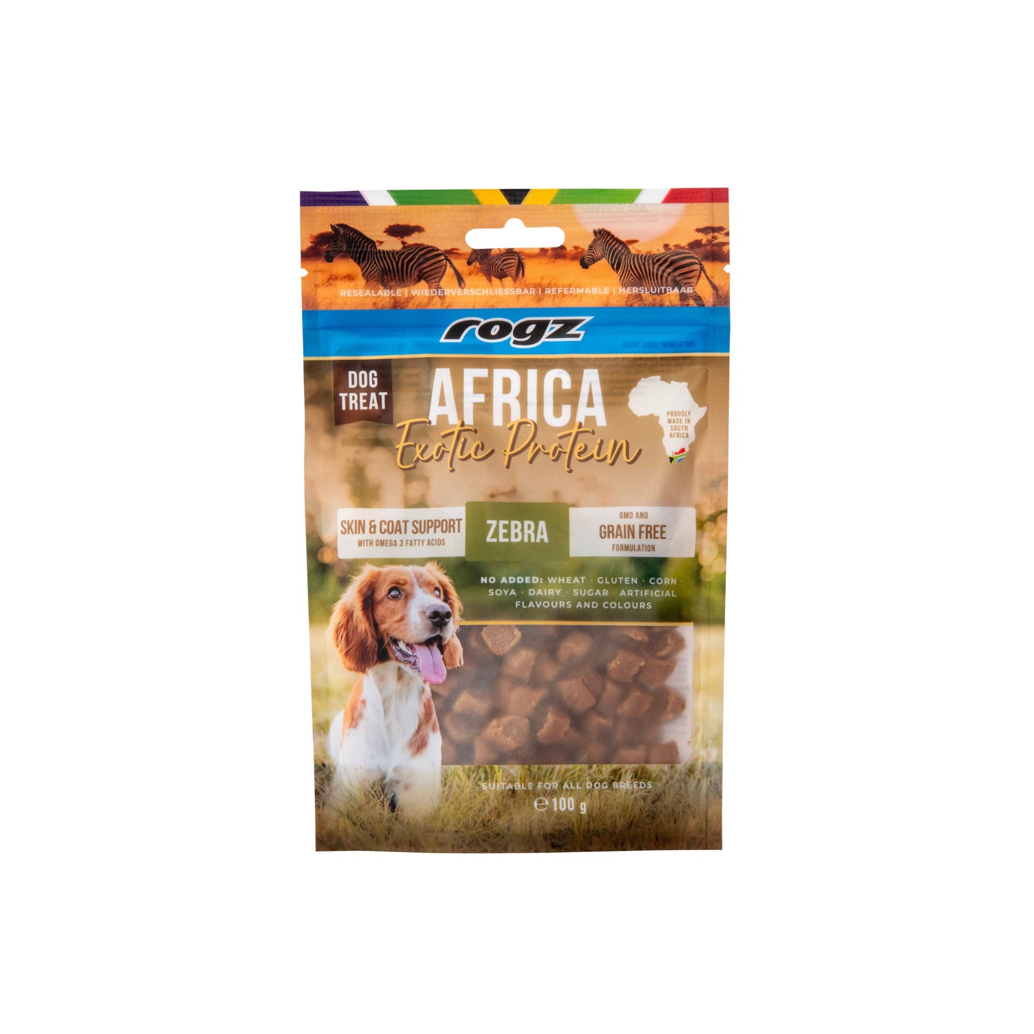 Rogz Snack Piel Y Pelo Para Perros De Cebra 6x100g Con Omega 3 Y 6_4