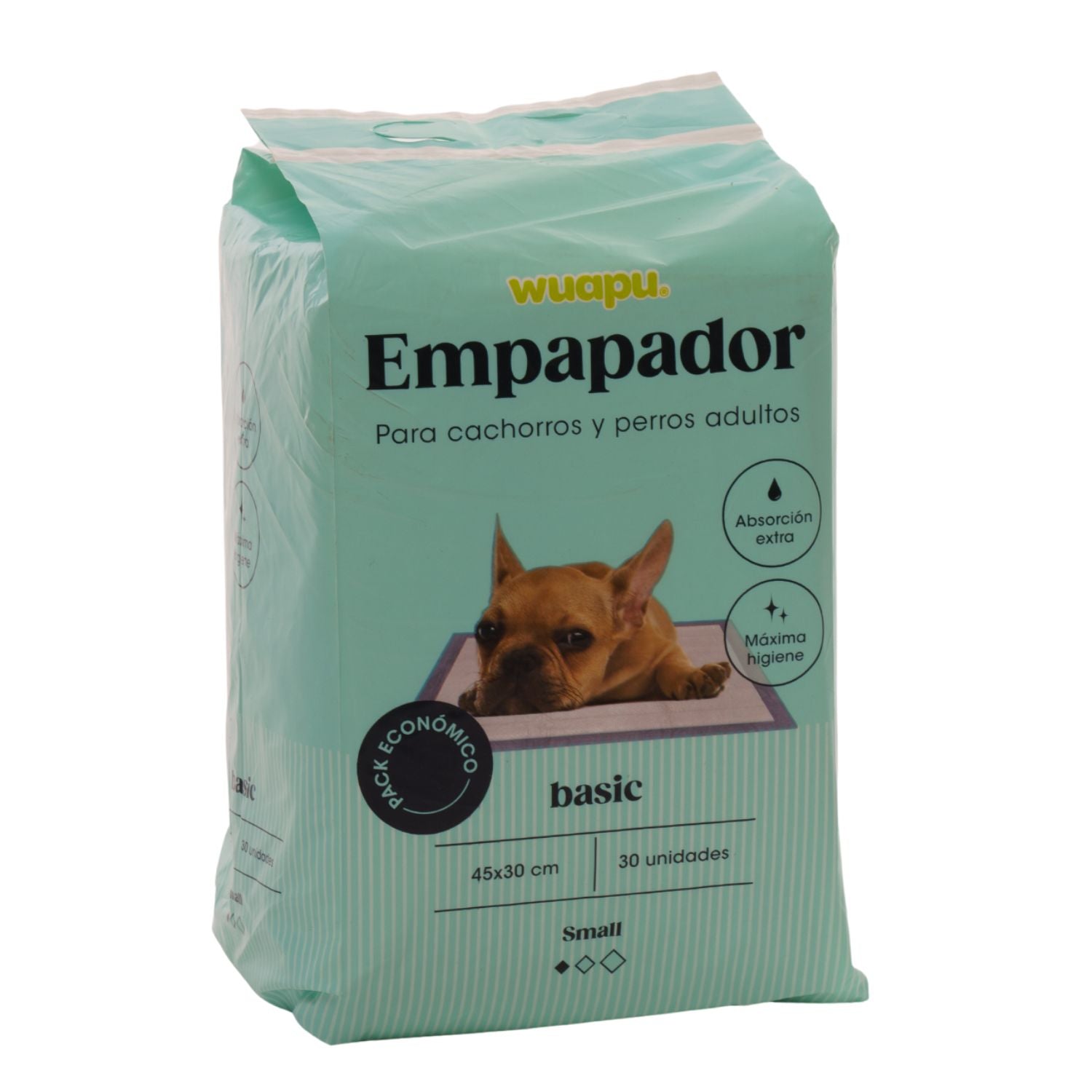 30 Empapadores Higiénicos Para Perro Wuapu, Gran Poder De Absorción. Talla S 45x30 Cm_0