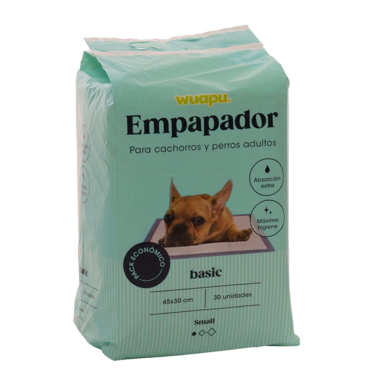 30 Empapadores Higiénicos Para Perro Wuapu, Gran Poder De Absorción. Talla S 45x30 Cm_0