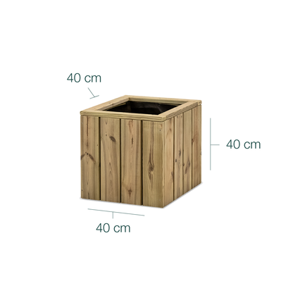 Jardinera De Madera Para Exterior 40x40x40 Cm Atrium Hortalia_5