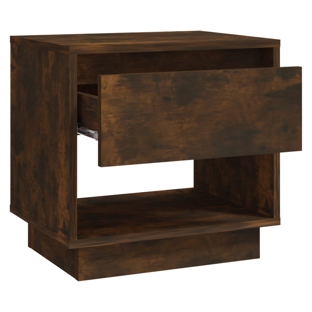 Mesita De Noche Madera De Ingeniería Roble Ahumado 45x34x44 Cm_3