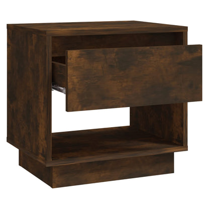 Mesita De Noche Madera De Ingeniería Roble Ahumado 45x34x44 Cm_3