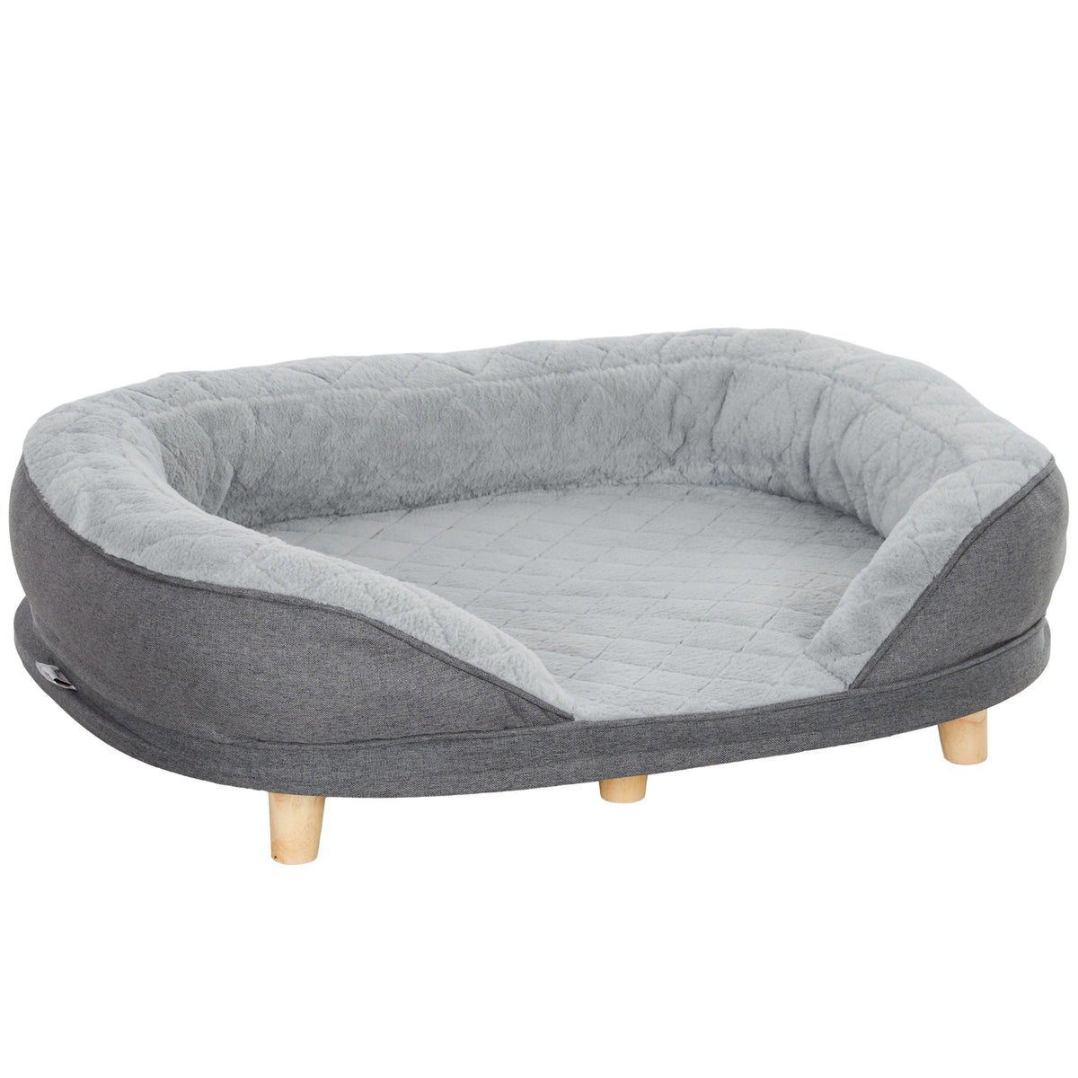 Pawhut Sofá Para Perros Medianos Y Grandes Con Parte Superior Desmontable Gris_0