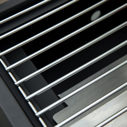 Outsunny Barbacoa De Mesa A Gas Plegable Con 2 Quemadores Tapa Y Parrillas Bbq_3