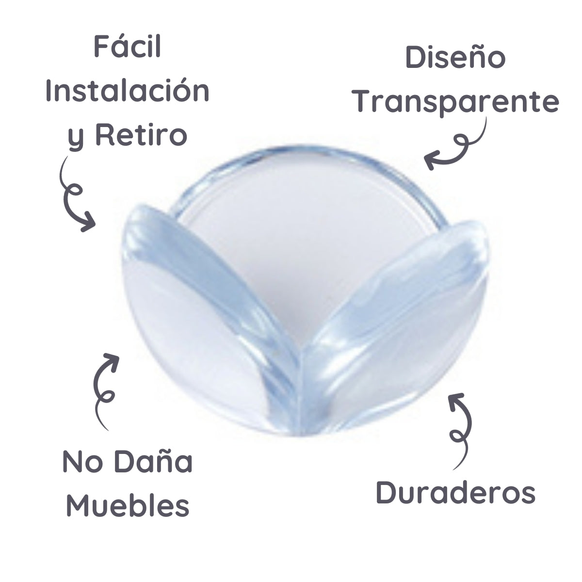 Pack De 4 Esquineros De Seguridad Transparentes