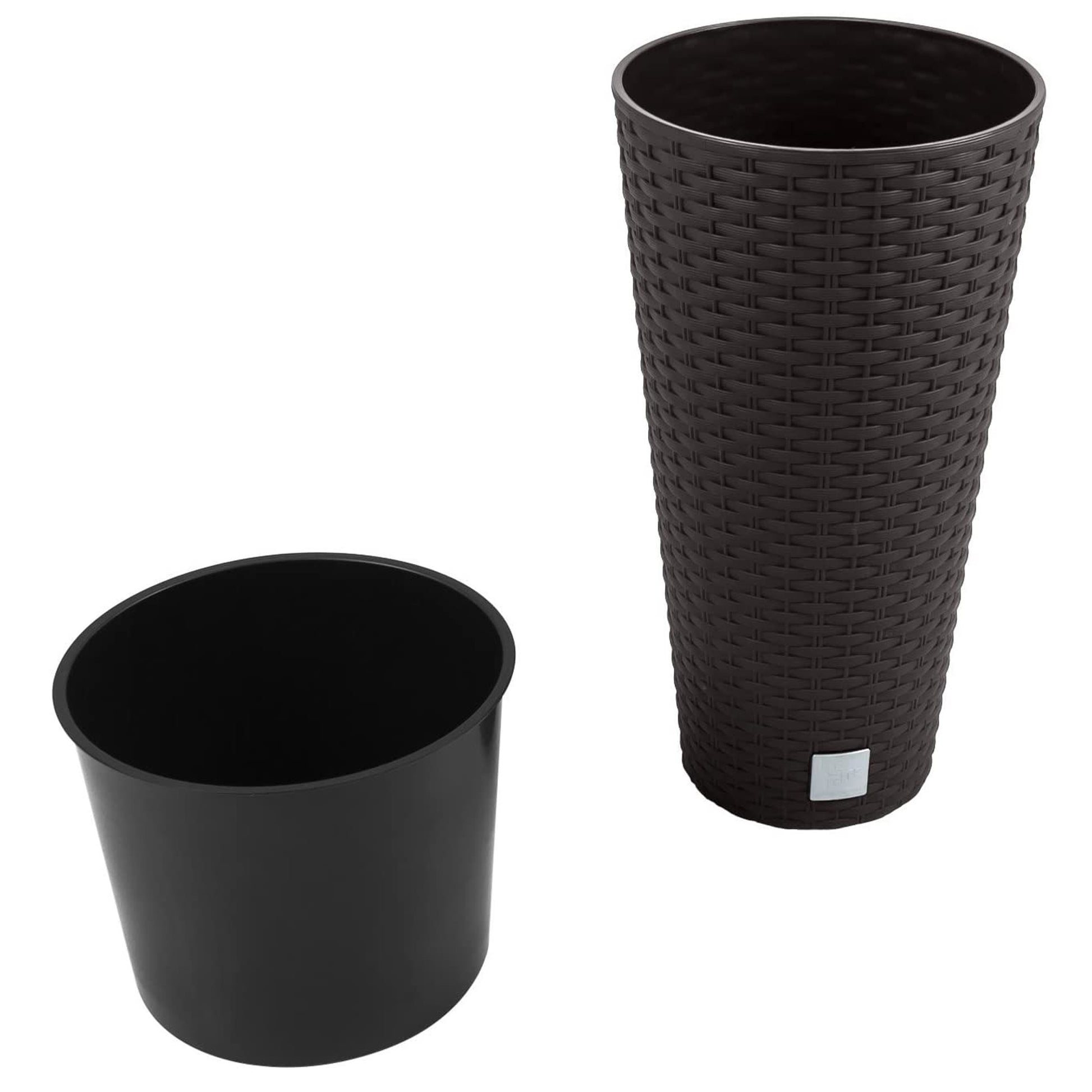 Maceta Rato De 64 Litros Con Inserto 40 X 40 X 76,3 Cm En Color Ocre Oscuro