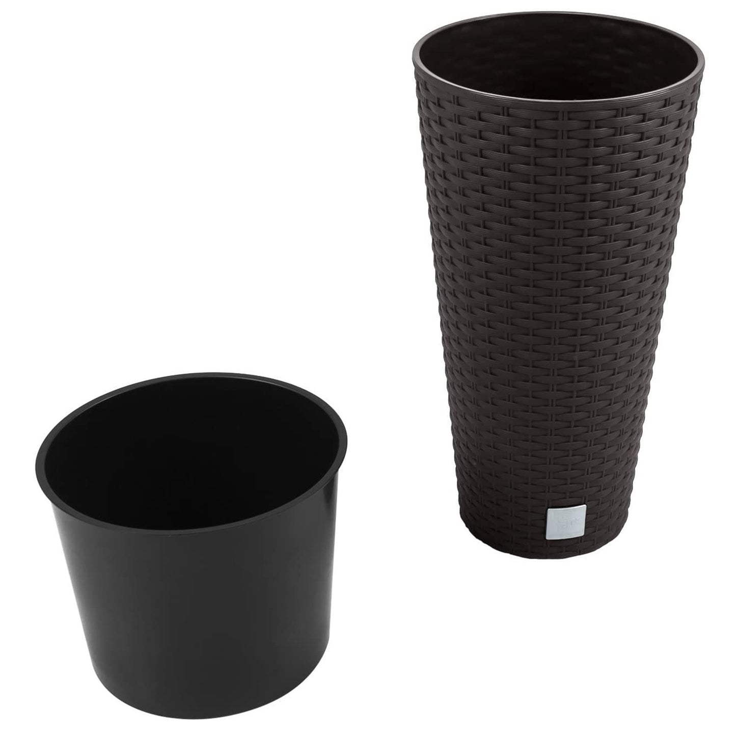 Maceta Rato De 27 Litros Con Inserto 30 X 30 X 57,2 Cm En Color Ocre Oscuro_4