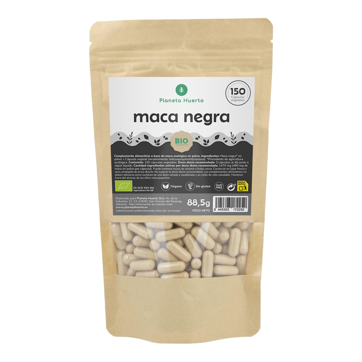 Maca Negra BIO Planeta Huerto 150 cápsulas