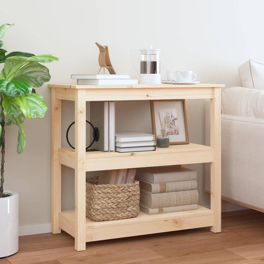 Mesa Consola Madera Maciza De Pino 80x40x74 Cm_0