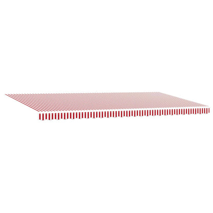 Toldo Retráctil Rojo Y Blanco 600 X 350 Cm Poliéster_4