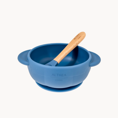 Vajilla De Silicona Orgánica - 15 Piezas - Azul Marino.