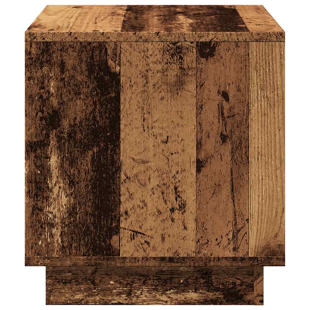 Mesa De Centro Madera Ingeniería Madera Envejecida 40x40x43 Cm_3