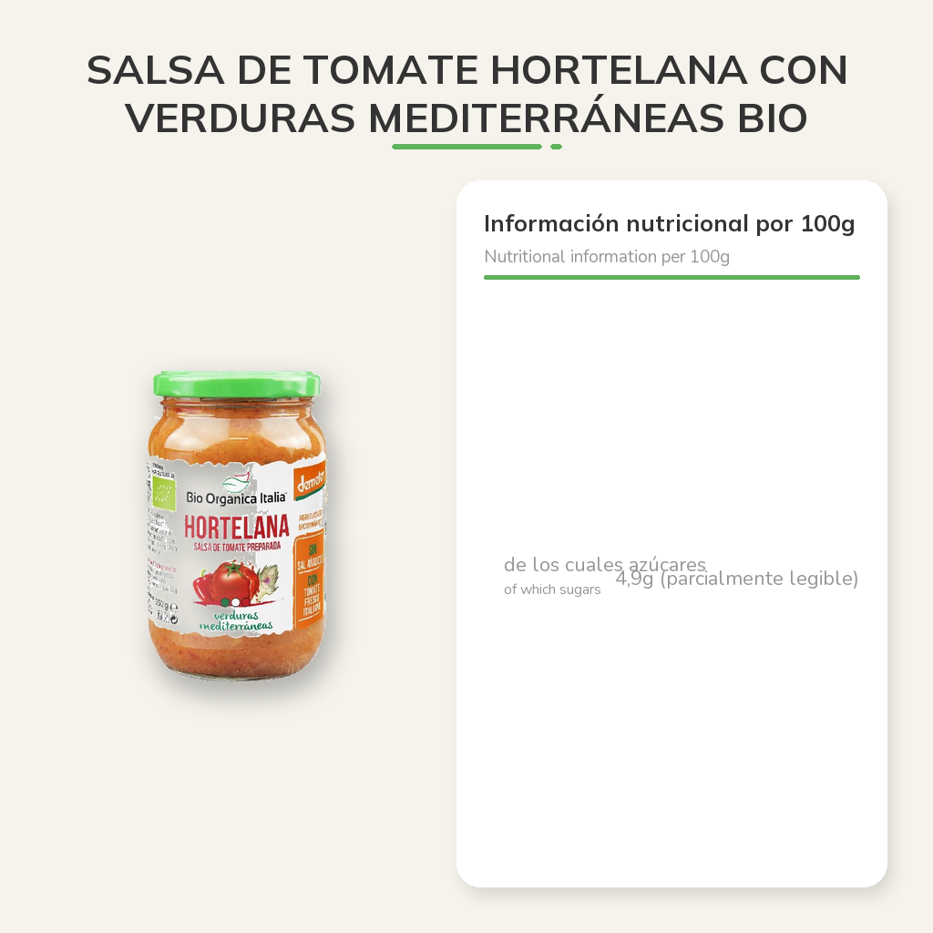 Información nutricional