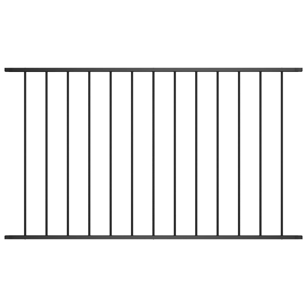 Panel De Valla De Acero Con Recubrimiento Polvo Negro 1,7x0,75m / Vetonek_0
