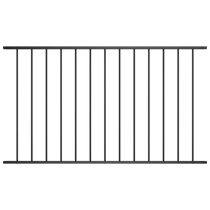 Panel De Valla De Acero Con Recubrimiento Polvo Negro 1,7x0,75m / Vetonek_0
