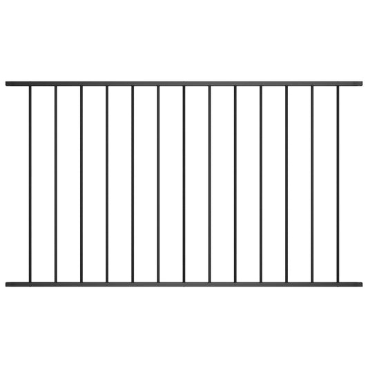 Panel De Valla De Acero Con Recubrimiento Polvo Negro 1,7x0,75m / Vetonek_0