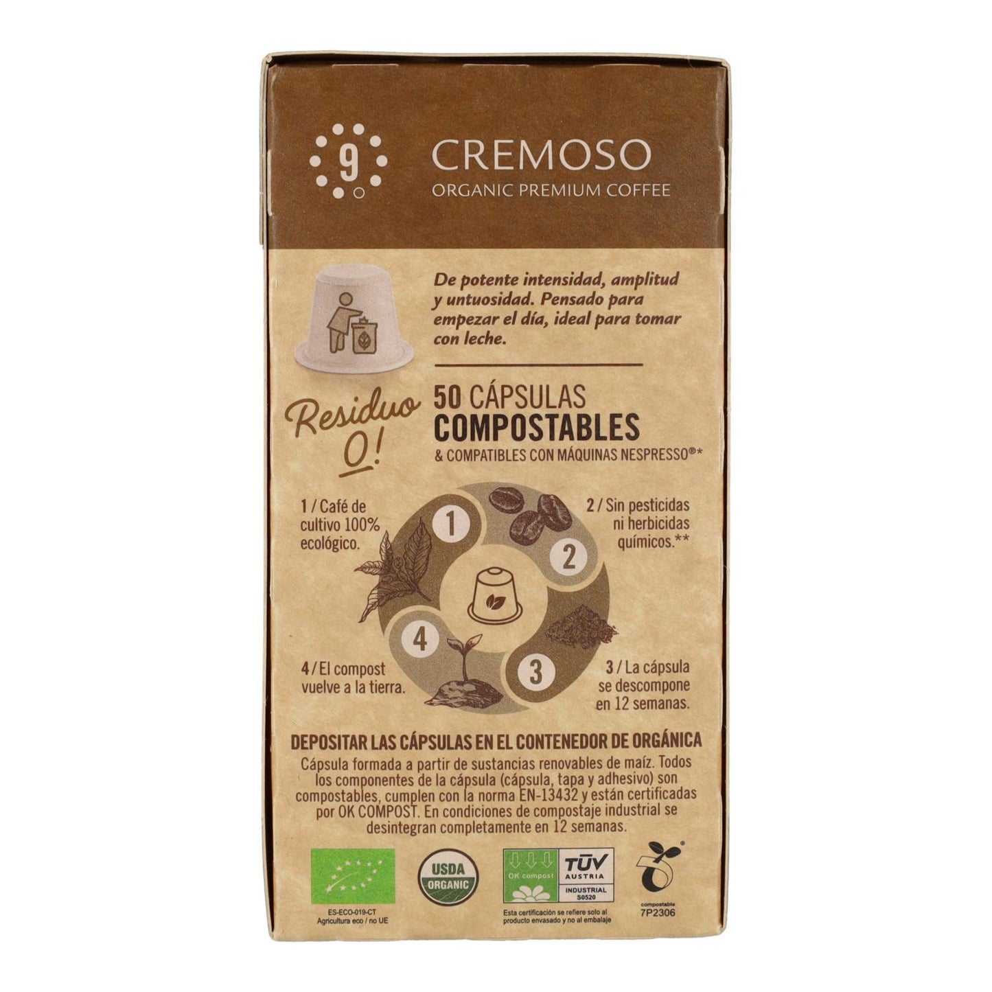 Cápsulas Compostables Cremoso Nespresso 50 cápsulas