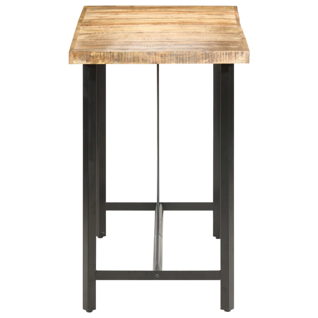 Mesa De Bar Madera Maciza De Mango Rugosa 180x70x107 Cm_1