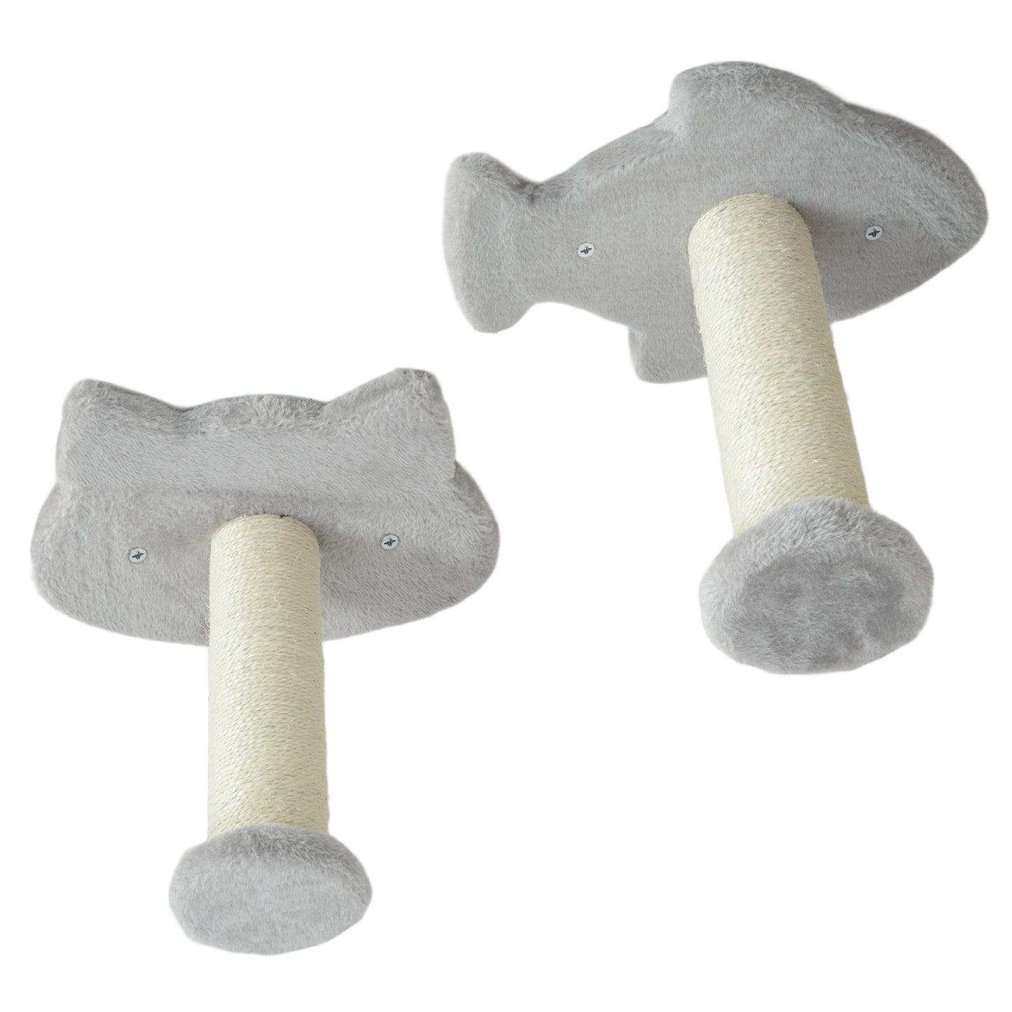 Pawhut Juego De Pared De Escalada Para Gatos De 4 Piezas Con Plataformas Gris_3
