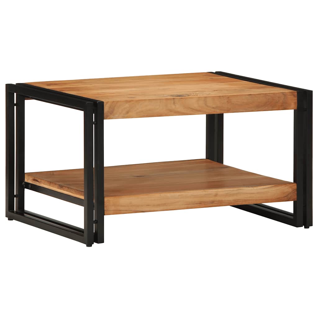 Mesa De Centro Madera Maciza De Acacia 70x50x38 Cm_0
