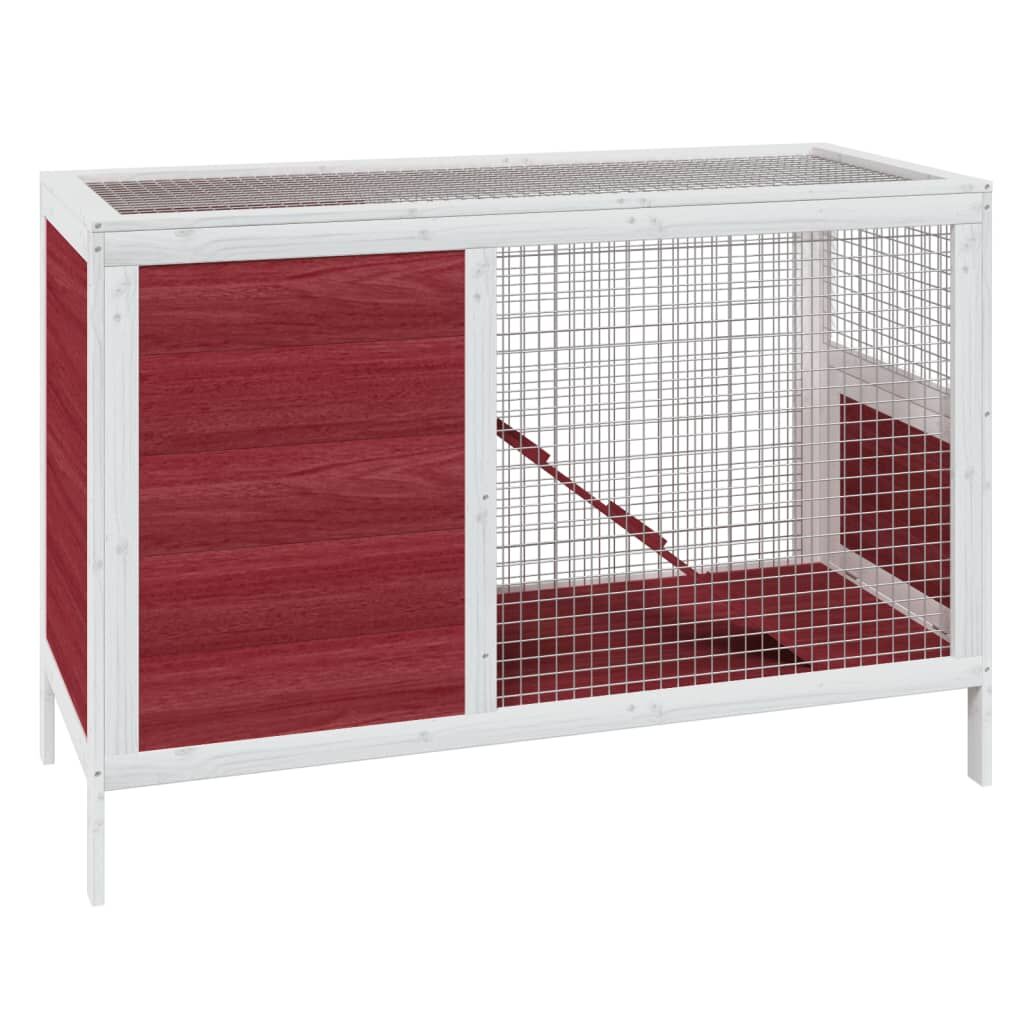Vidaxl Conejera De Madera Maciza De Pino Mocha 103x44x69,5 Cm_0