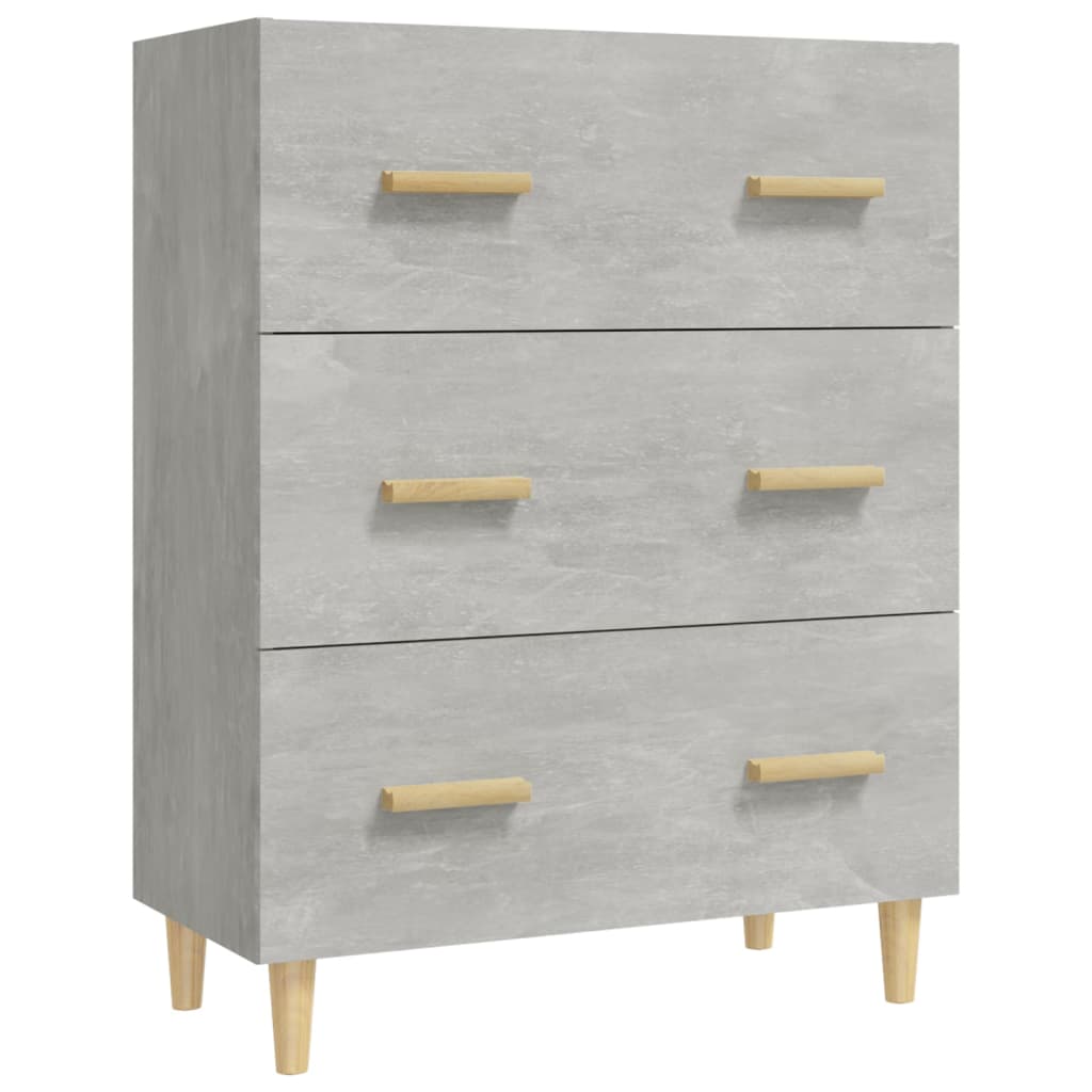 Aparador De Madera Contrachapada Gris Hormigón 70x34x90 Cm / Vetonek_3