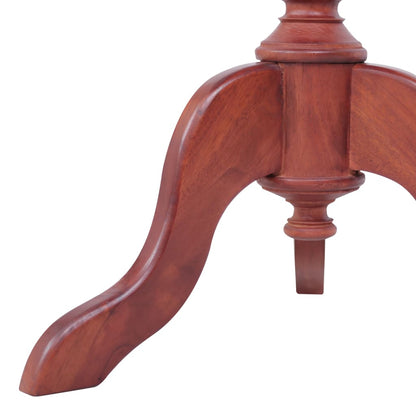 Mesa Auxiliar De Madera Maciza De Caoba Marrón 50x50x65 Cm_2