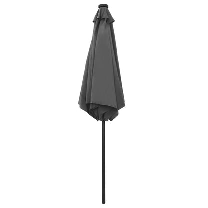 Vidaxl Sombrilla De Jardín Luces Led Palo De Aluminio Antracita 270 Cm_3