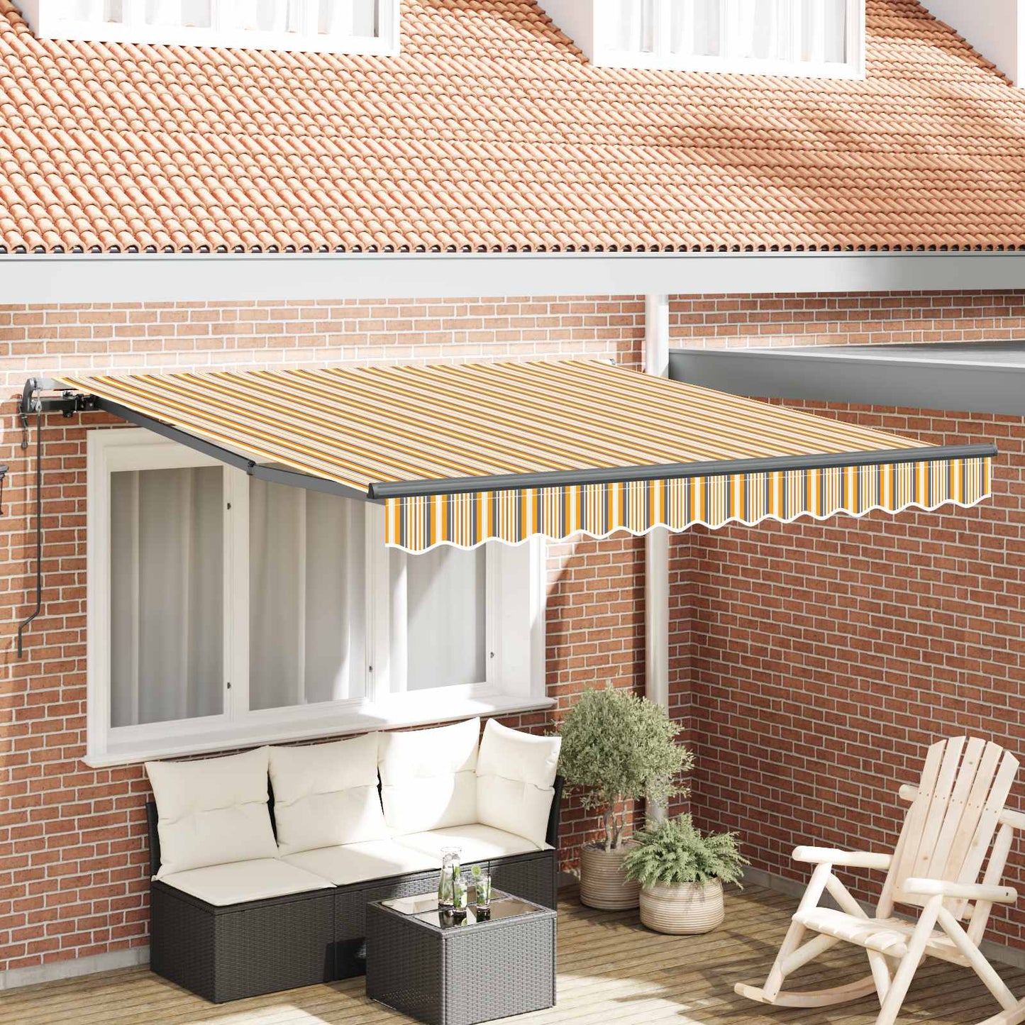Toldo Retráctil Multicolor 300 X 250 Cm Tela Y Aluminio_1