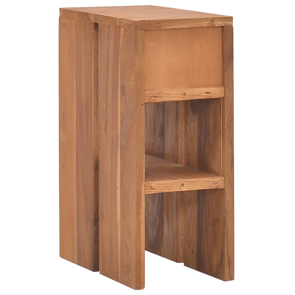 Mesita De Noche Madera Maciza De Teca 20x35x50 Cm_3
